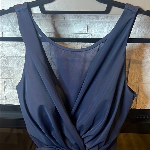 Miraclesuit Blue One Swimsuit with sheer on neckline and sides size  14 - Picture 5 of 10